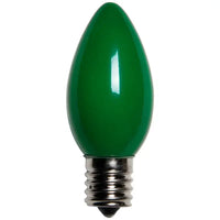 C9 Incandescent Christmas Light Bulbs, Green, Opaque, Pack of 25