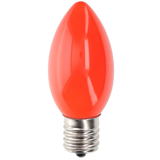C9 Incandescent Christmas Light Bulbs, Orange, Opaque, Pack of 25 [CLOSEOUT] - The Christmas Light Emporium