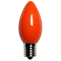 C9 Incandescent Christmas Light Bulbs, Orange, Opaque, Pack of 25