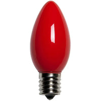 C9 Incandescent Christmas Light Bulbs, Red, Opaque, Pack of 25