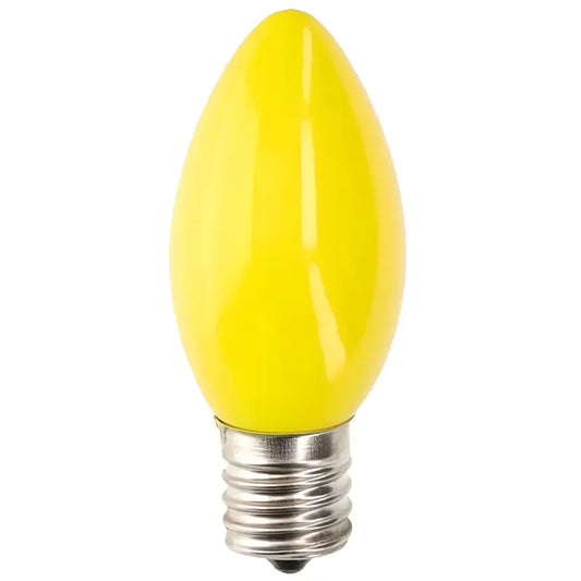 C9 Incandescent Christmas Light Bulbs Yellow Opaque Pack of 25 [CLOSEOUT] - Christmas Lights