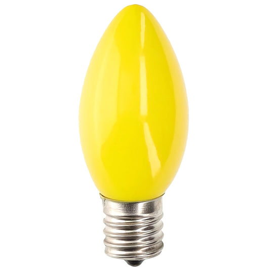 C9 Incandescent Christmas Light Bulbs Yellow Opaque Pack of 25 [CLOSEOUT] - Christmas Lights