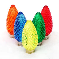 C9 Multicolor Faceted ProCore® LED Christmas Light Bulbs