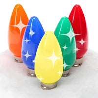 C9 Multicolor Red, Blue, Green, Orange, Gold Twinkle Smooth ProCore® LED Christmas Light Bulbs