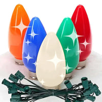 C9 Multicolor Twinkle Smooth ProCore® LED Christmas Light Bulb String Light Set, 25 Lights, 25'