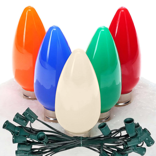 C9 Multicolor Smooth ProCore® LED Christmas Light Bulb String Light Set, 25 Lights, 25'