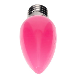 C9 Pink LED Christmas Light Bulbs, Opaque, Pack of 25 - The Christmas Light Emporium