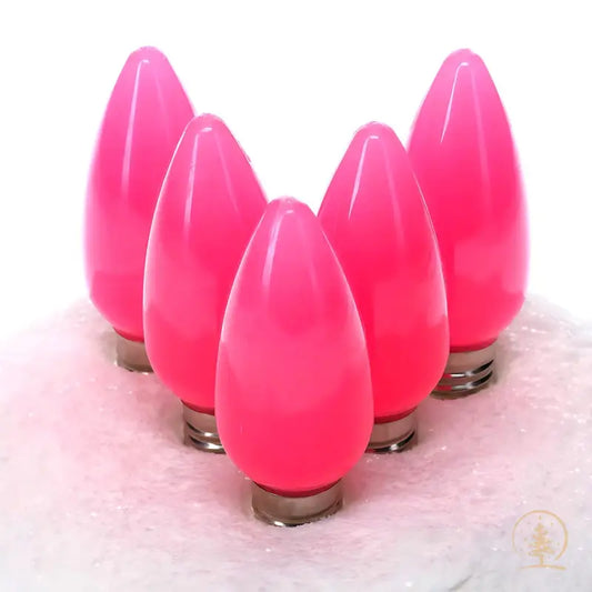 C9 Pink ProCore LED Christmas Light Bulbs Opaque Pack of 25 - Christmas Lights