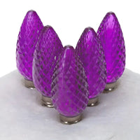 C9 Purple Faceted ProCore® LED Christmas Light Bulbs