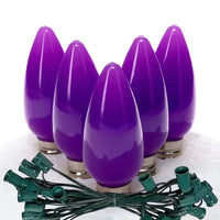 C9 Purple Smooth ProCore® LED Christmas Light Bulb String Light Set, 25 Lights, 25'