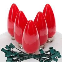 C9 Red Smooth ProCore® LED Christmas Light Bulb String Light Set, 25 Lights, 25'