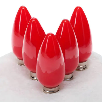 C9 Red Smooth ProCore LED Christmas Light Bulbs - Christmas Lights
