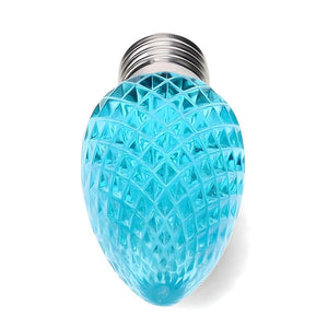 C9 Teal LED Christmas Light Bulbs, Faceted, Pack of 25 Christmas Lights Guanyi