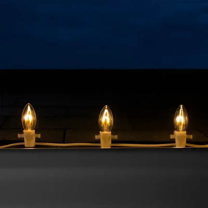 C9 Warm White Transparent Shatterproof LED Filament Vintage Christmas Light Bulb Pack of 5 - Christmas Lights