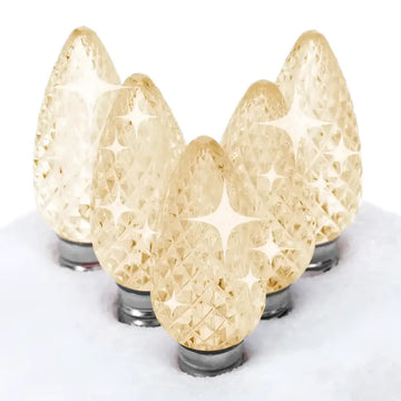 C9 Warm White Twinkle ProCore LED Christmas Light Bulbs - Christmas Lights