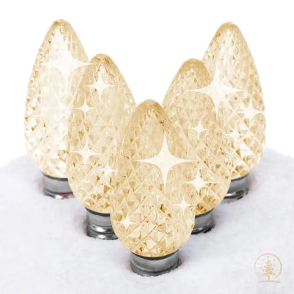 C9 Warm White Twinkle ProCore LED Christmas Light Bulbs - Christmas Lights