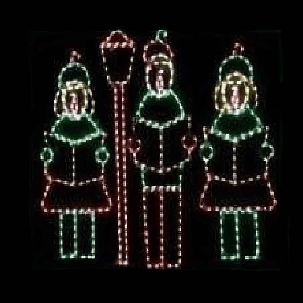 Carolers with Lamp Post 4 Piece Set - The Christmas Light Emporium