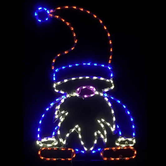 Christmas Gnome in Red and Blue - Wireframes Displays and Yard Art