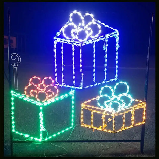 Christmas Package Stack Wireframes Displays and Yard Art