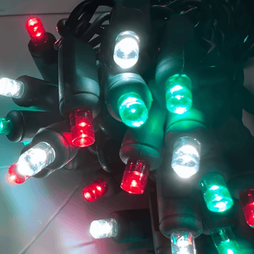 ColorSplash Christmas, 5mm Multicolor LED Christmas Lights, 50 Bulbs, 6" Spacing Christmas Lights Guanyi