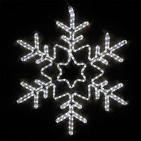 28" Star Center Snowflake, Cool White
