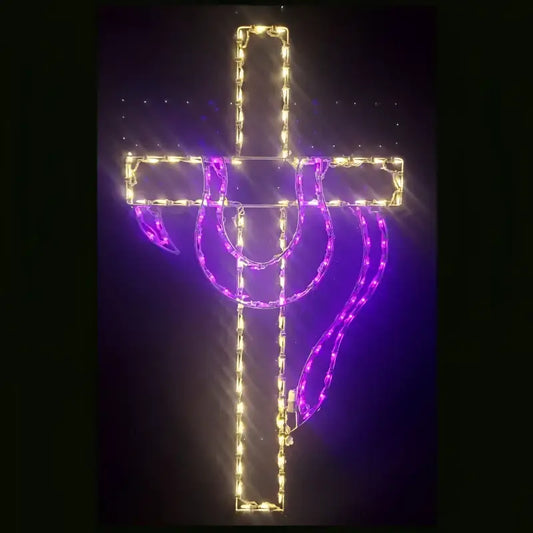 Cross with Drape Wireframes Displays and Yard Art