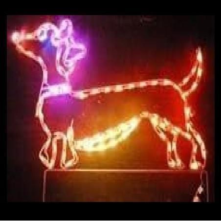 Dachshund with Bow Female - The Christmas Light Emporium