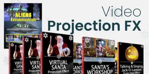 Digital projection effects for holidays.
