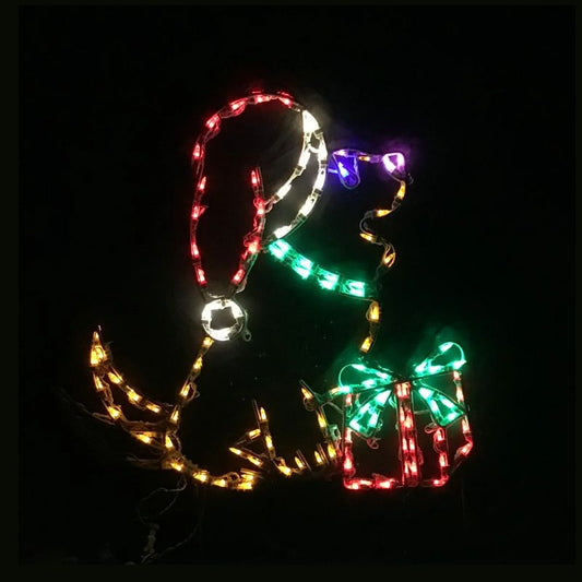 Dog with Package Animated - Wireframes Displays and Yard Art