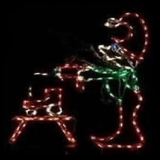 Drilling Elf with Toy Animated - Wireframes Displays and Yard Art