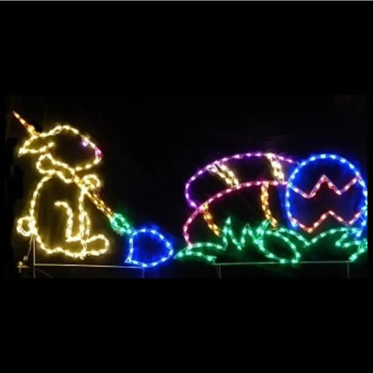 Easter Bunny Painting Eggs Wireframes Displays and Yard Art