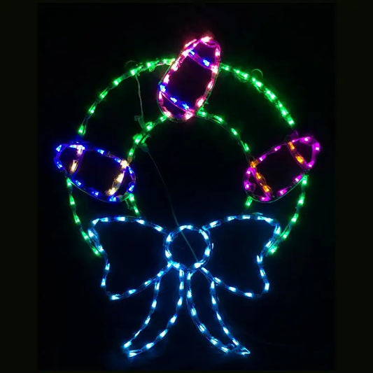 Easter Wreath with Painted Eggs Hanging Wireframes Displays and Yard Art