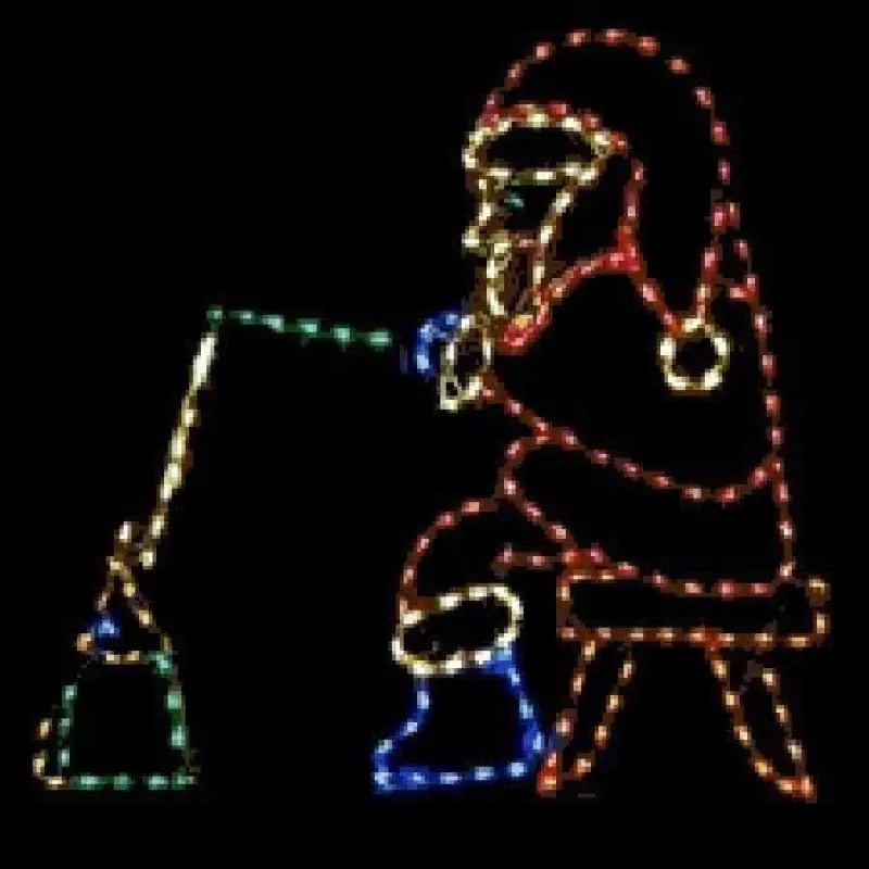 Fishing Santa Animated - Wireframes Displays and Yard Art