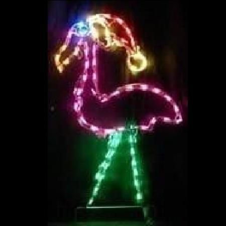 Flamingo with Santa Hat Small - The Christmas Light Emporium