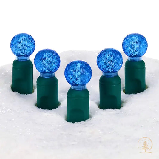 G12 Blue LED Christmas Lights 70 Bulbs 4’’ Spacing - Christmas Lights