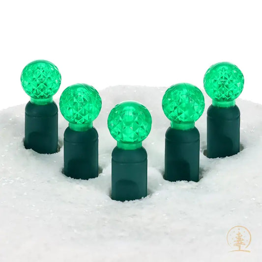 G12 Green LED Christmas Lights 70 Bulbs 4’’ Spacing - Christmas Lights