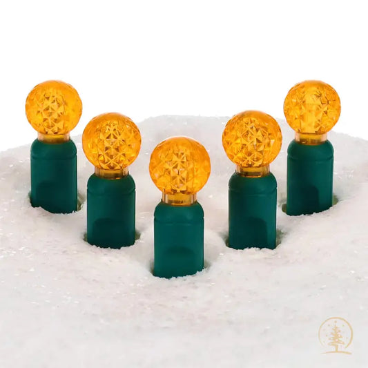 G12 Orange LED Christmas Lights 70 Bulbs 4’’ Spacing - Christmas Lights