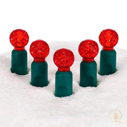 G12 Red LED Christmas Lights 70 Bulbs 4’’ Spacing - Christmas Lights