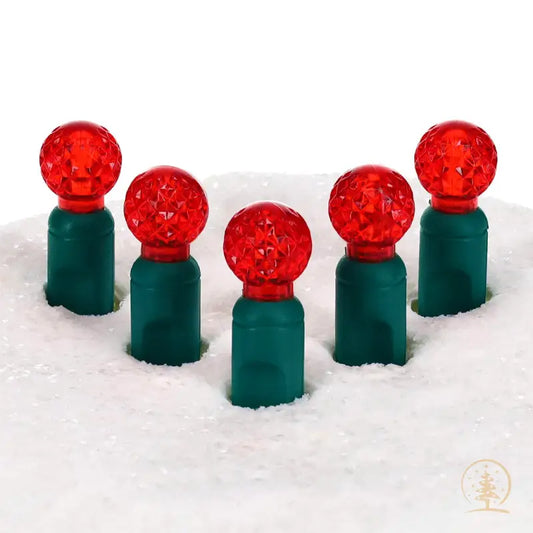 G12 Red LED Christmas Lights 70 Bulbs 4’’ Spacing - Christmas Lights