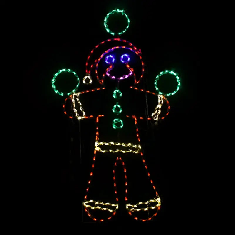 Gingerbread Man Juggling Animated Wireframes Displays and Yard Art