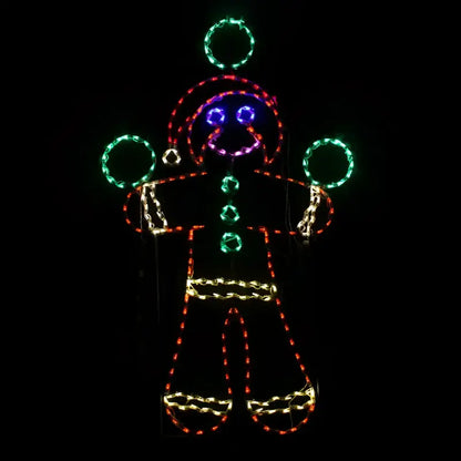 Gingerbread Man Juggling Animated Wireframes Displays and Yard Art