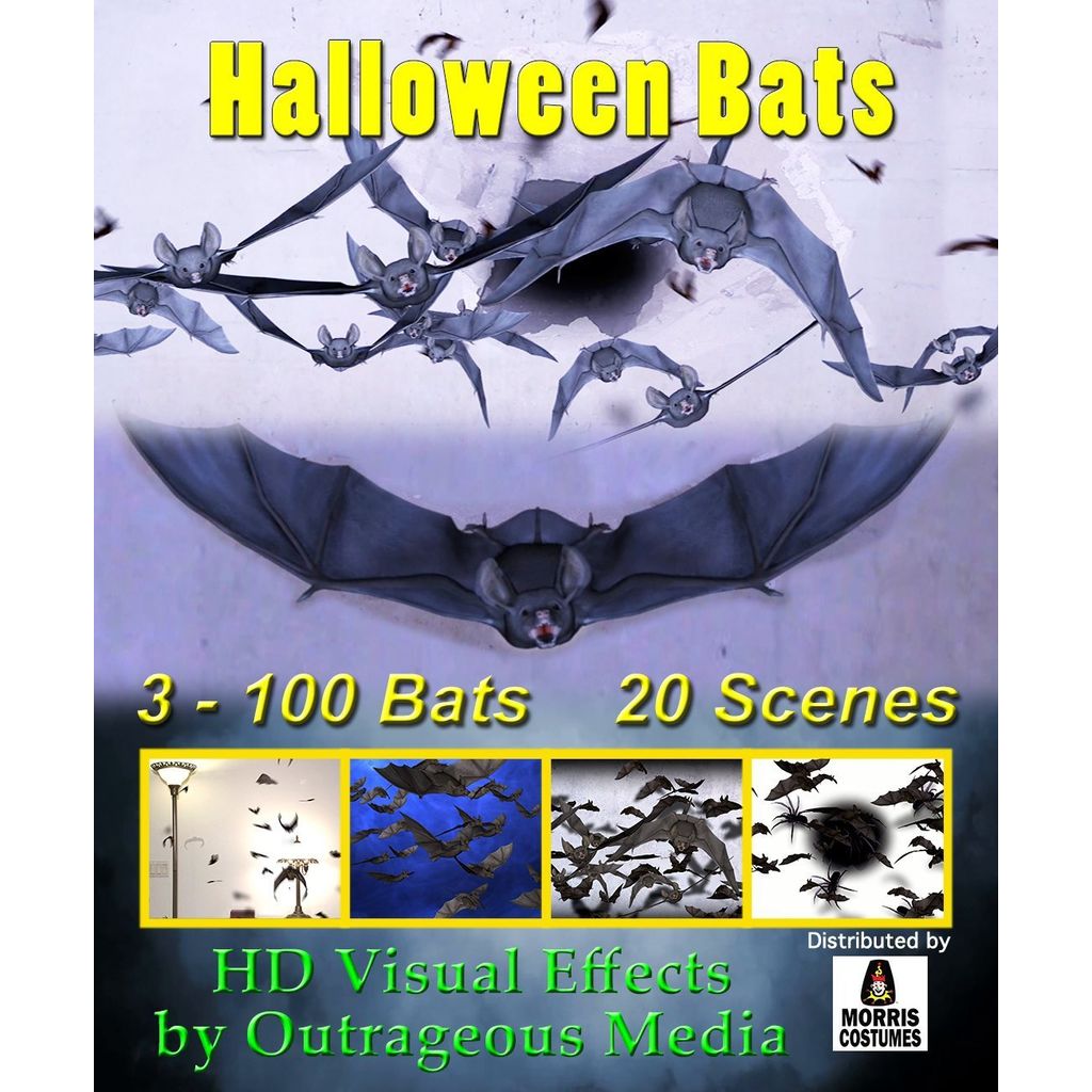 Halloween Bats, Projection Effect, USB Version - The Christmas Light Emporium