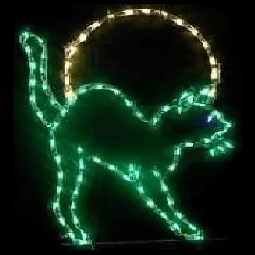 Halloween Cat in Moon - The Christmas Light Emporium