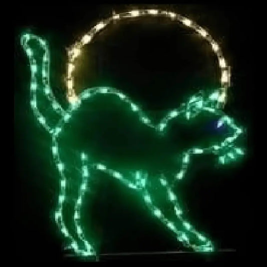 Halloween Cat in Moon - Wireframes Displays and Yard Art