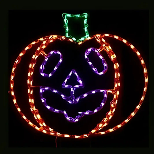 Halloween Pumpkin with Face Wireframes Displays and Yard Art