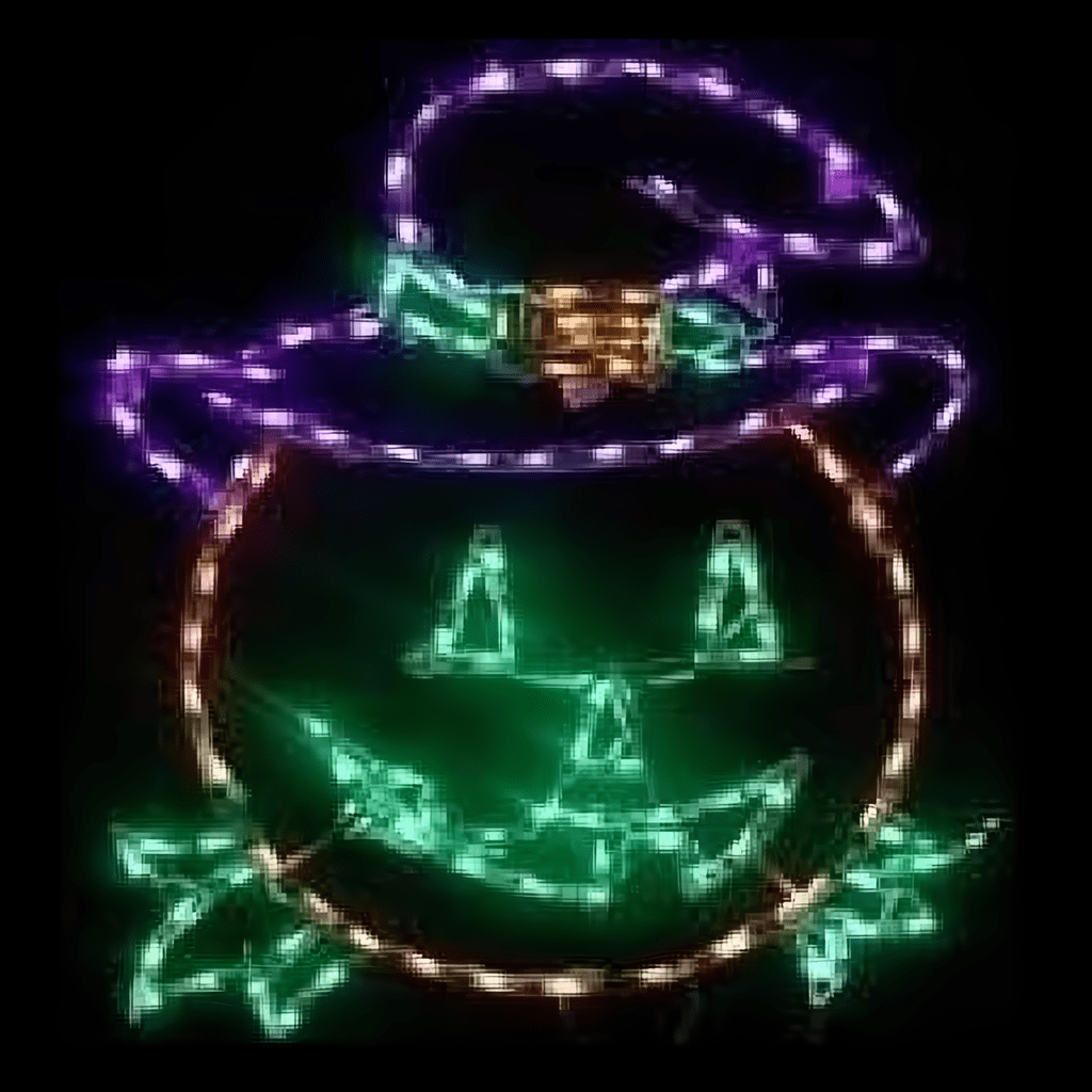 Halloween Pumpkin with Witch's Hat - The Christmas Light Emporium