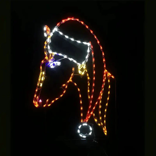 Horse Wearing Santa Hat Wireframes Displays and Yard Art