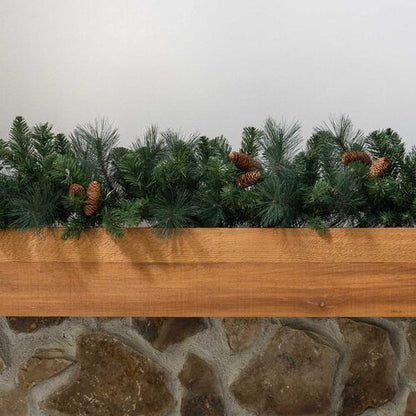 9' X 14" Mixed Noble Garland, Unlit