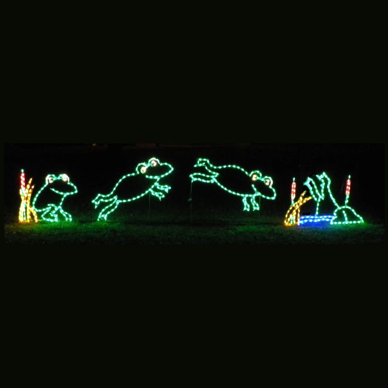 Jumping Frogs Animated - Wireframes Displays and Yard Art