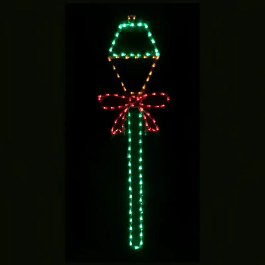 Lamp Post with Bow Wireframes Displays and Yard Art